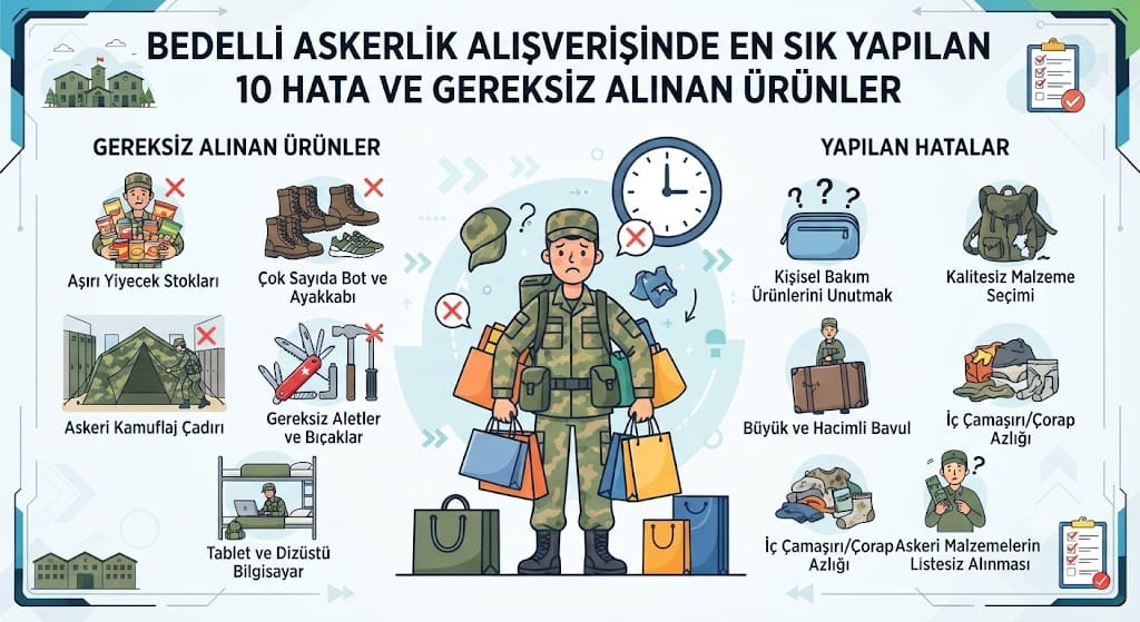 Bedelli Askerlik Alışverişinde En Sık Yapılan 10 Hata ve Gereksiz Alınan Ürünler